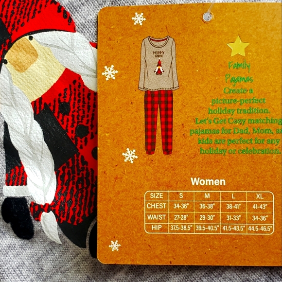 NWT Let's Get Cozy Mommy & Daddy Christmas Gnome Pajamas - Picture 5 of 5